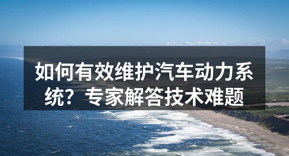 汽车动力系统示意图
